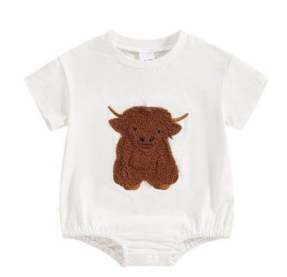 Baby Boy Color Matching Letters Printed Romper