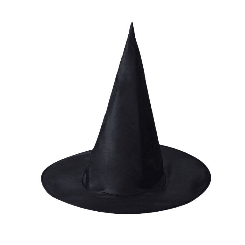 Witch Hat Halloween Black Polyester Ball Up Costume Party