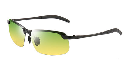 Polarising color-changing sunglasses