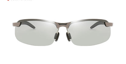 Polarising color-changing sunglasses