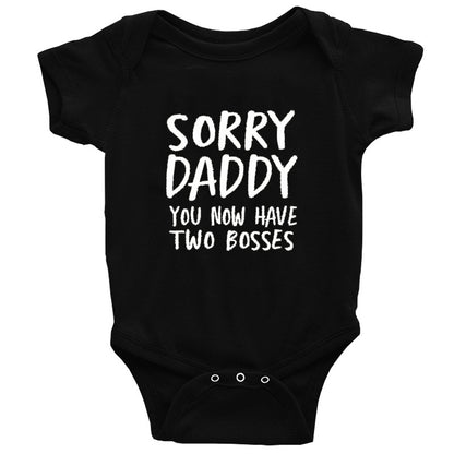 Children's Alphabet Sorry Daddy Printed Baby Romper