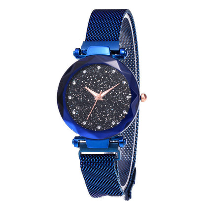 Magnet Stainless Steel Mesh Band Gypsophila Women's Watch