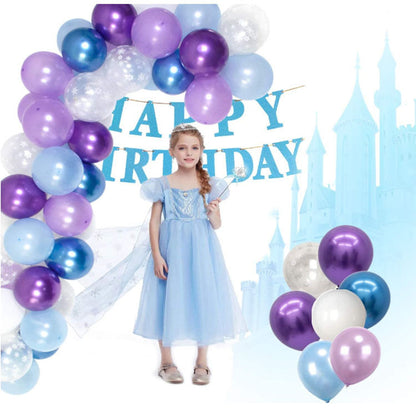 Garland Arch Kit Birthday Party Ice Snow Queen Latex Balloons Chain Baby Shower Decoration Globos