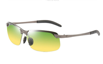 Polarising color-changing sunglasses