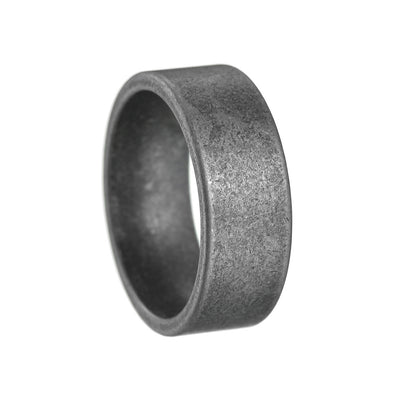 Men's Ornament Simple 8mm Distressed Titanium Steel Ring