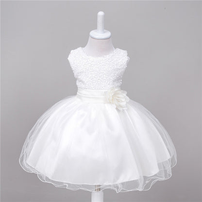 Baby Sequin Flower Girl Wedding Princess Party Frock Bow Elegant Stylish
