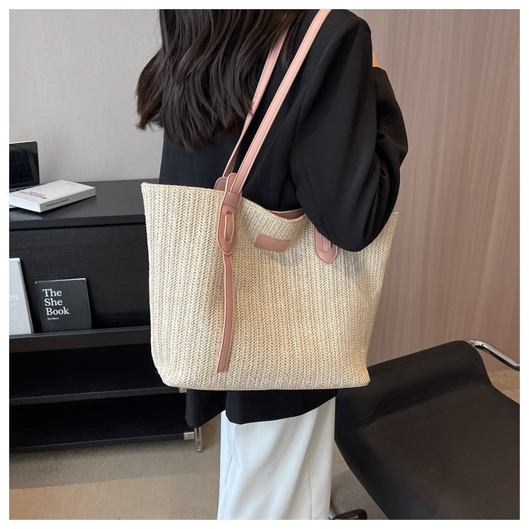 Summer Vacation Beach Woven Handheld Shoulder Bag