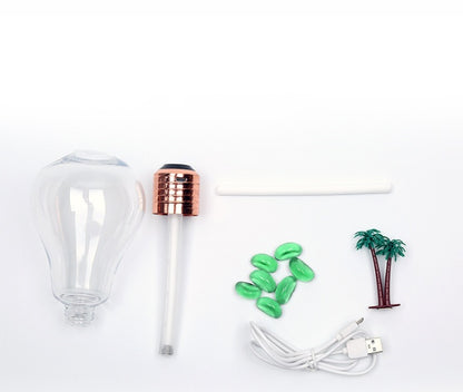USB Humidificateur A Ultrasons Home Office Mini Aroma Diffuseur LED Nuit Lumiere aromatherapatherapie Mist Maker Creative Bouteille ampoule.