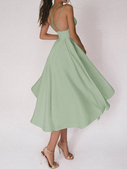 V-neck Suspender Dress Summer Fashion A-Line Long Dresses For Women