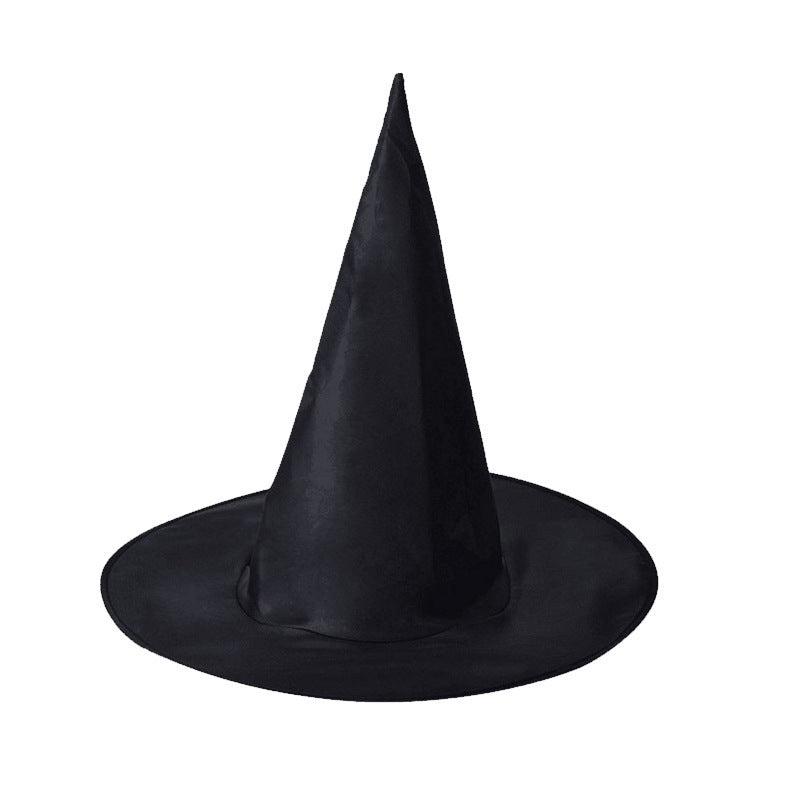 Witch Hat Halloween Black Polyester Ball Up Costume Party