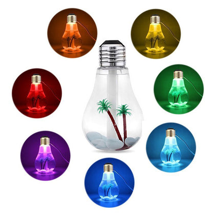 USB Humidificateur A Ultrasons Home Office Mini Aroma Diffuseur LED Nuit Lumiere aromatherapatherapie Mist Maker Creative Bouteille ampoule.