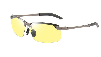 Polarising color-changing sunglasses