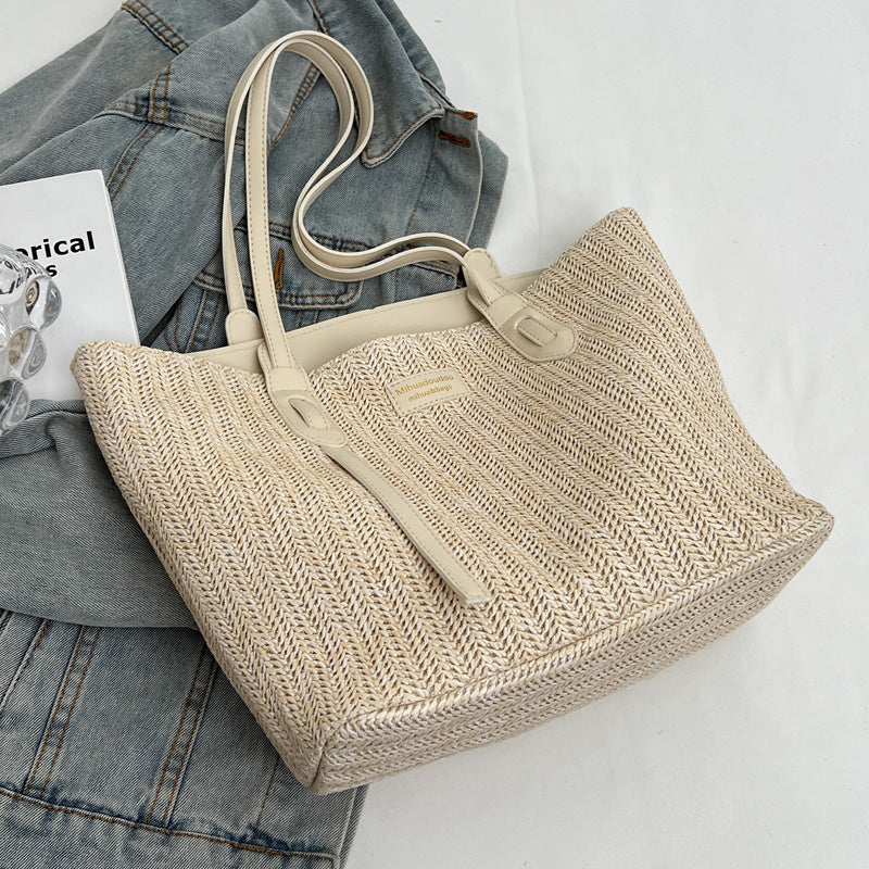 Summer Vacation Beach Woven Handheld Shoulder Bag