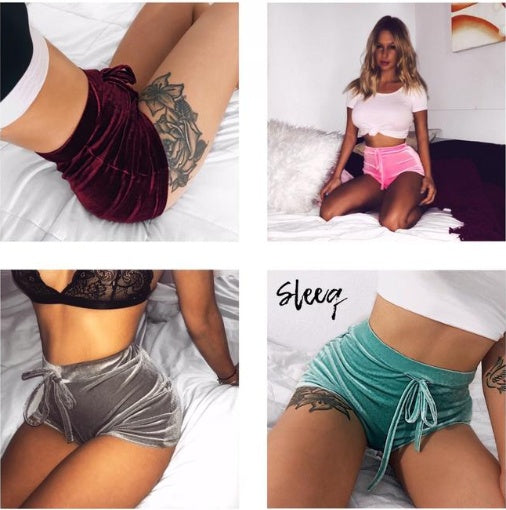 Women Jasmin Lingerie Velvet Shorts Outdoor Summer wear