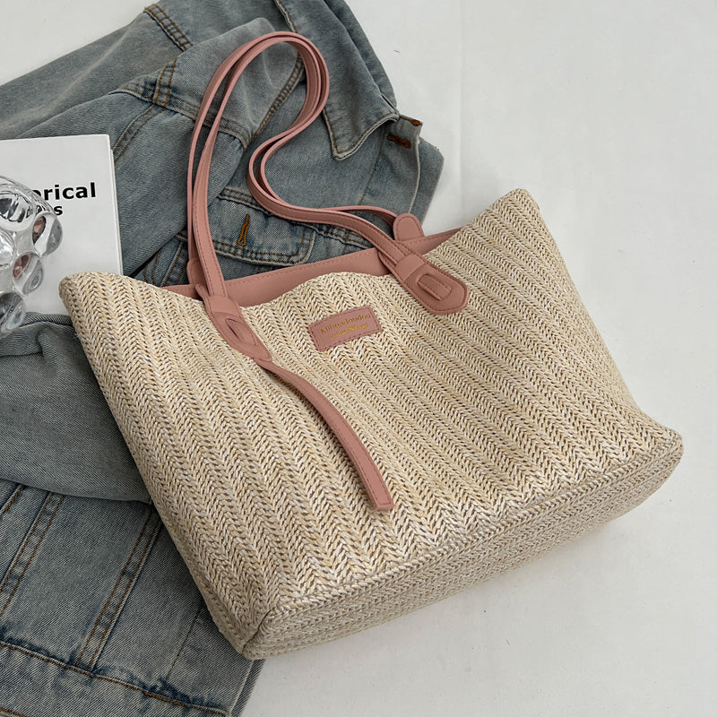 Summer Vacation Beach Woven Handheld Shoulder Bag