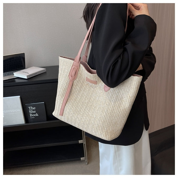Summer Vacation Beach Woven Handheld Shoulder Bag
