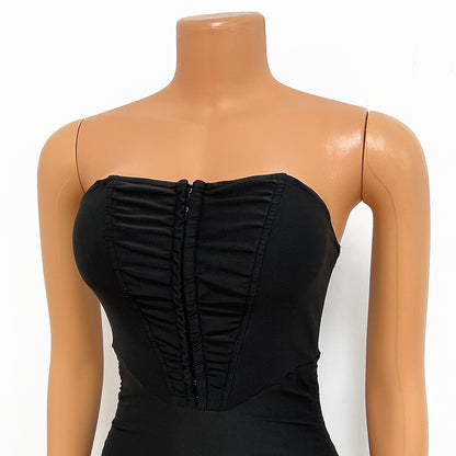 Pleated Ladies Wrap Hip Skirt Wrap Party Dress