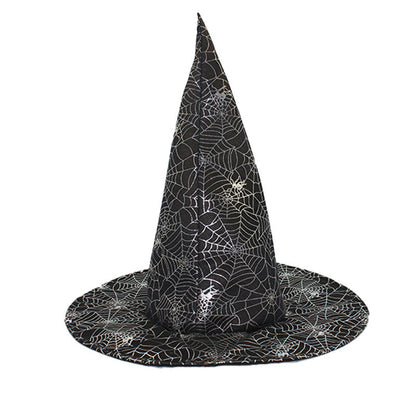 Witch Hat Halloween Black Polyester Ball Up Costume Party